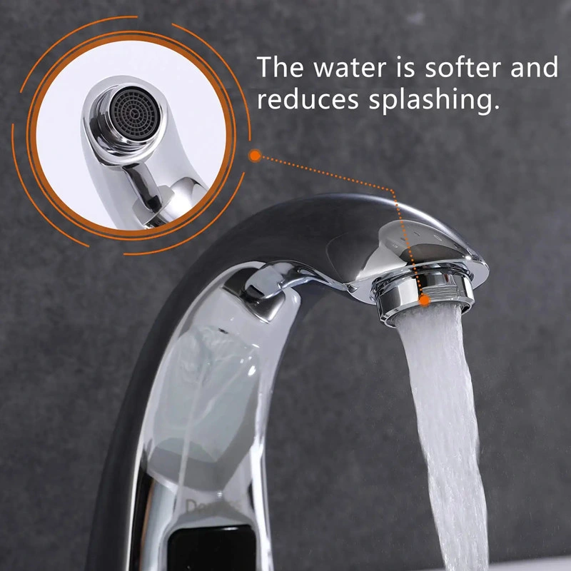 Charming Water Automatic Sensor Touchless Bathroom Sink Faucet with Hole Cover Plate