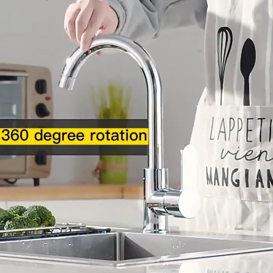 Fabrikpreis 304 Edelstahl-Küchenarmatur Einhand-Kaltwasser-Waschtischarmatur aus gebürstetem Nickel für die Küche