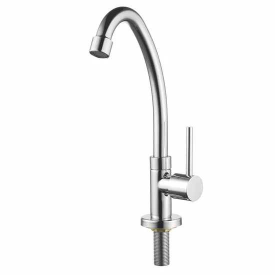 Tolle Hersteller von mattschwarzen Küchenspülenarmaturen im Großhandel für moderne Küchenarmaturen GLS1196s96, gebürsteter einzelner Kaltwasserhahn, umweltfreundlicher Gold-Küchenarmatur aus China